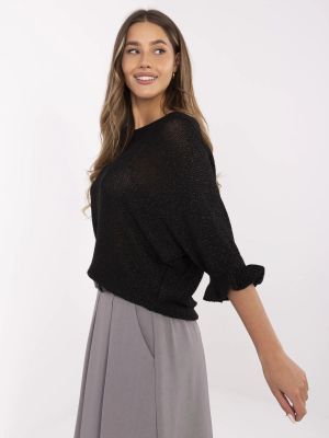 Pulover dama supradimensionata negru - pulovere