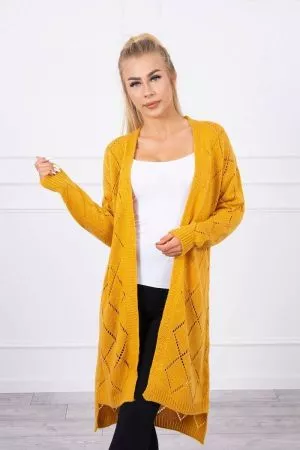 Cardigan dama galben - cardigane