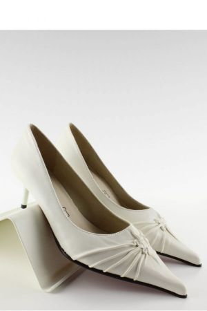 Pantofi cu toc alb Inello - pantofi cu toc