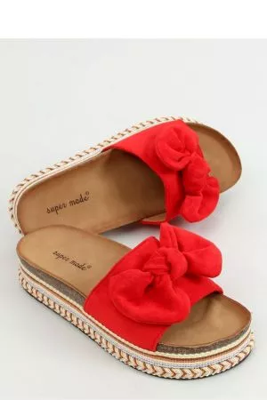 Papuci dama rosu Inello - papuci dama