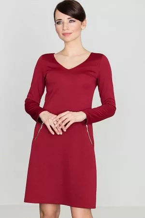 Rochie de zi rosu - rochii de zi, rochii office