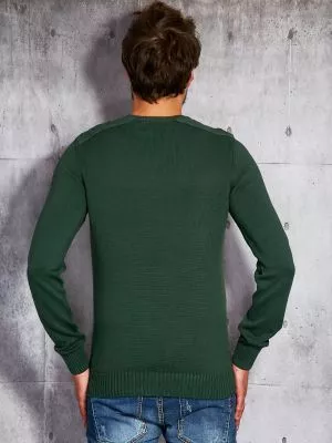Pulover barbati verde - pulovere