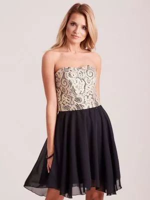 Rochie de ocazie evazata negru Skylar - rochii de ocazie