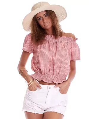Bluza dama stil spaniol rosu - bluze