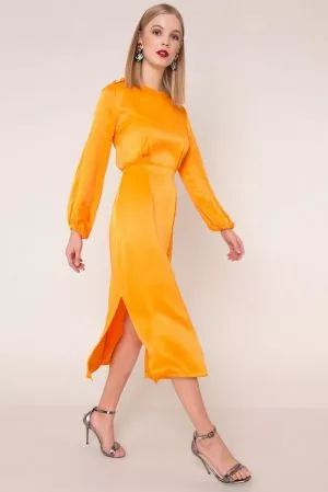 Rochie de cocktail portocaliu Avery - rochii de ocazie