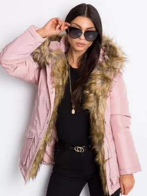 Geaca dama de iarna groasa roz - geci, jachete