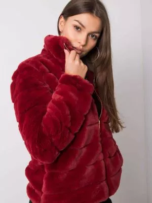 Geaca dama de iarna groasa rosu - geci, jachete