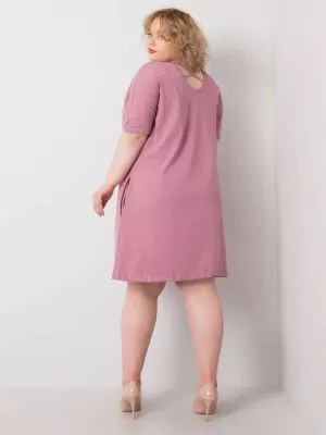 Rochie de zi plus size roz - rochii de zi