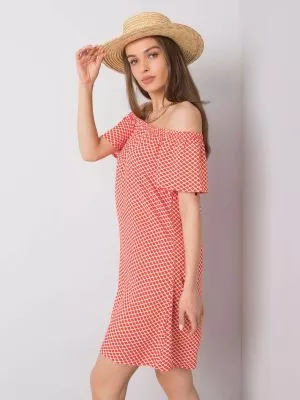 Rochie de zi stil spaniol rosu - rochii de zi
