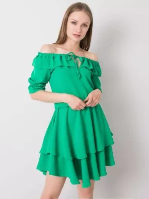 Rochie de zi stil spaniol verde - rochii de zi