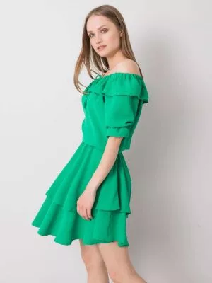 Rochie de zi stil spaniol verde - rochii de zi