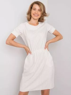 Rochie de zi casual bej - rochii de zi