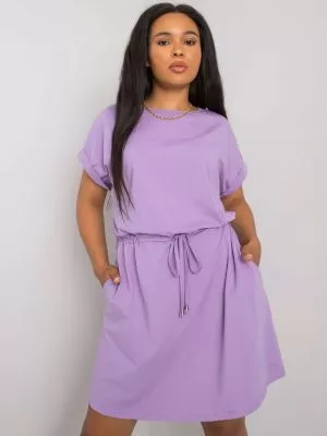Rochie de zi plus size violet - rochii de zi
