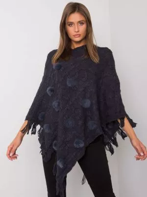 Poncho dama bleumarin - pulovere