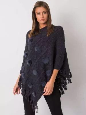 Poncho dama bleumarin - pulovere