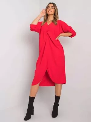 Rochie de zi casual rosu - rochii de zi