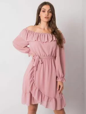 Rochie de zi stil spaniol roz - rochii de zi