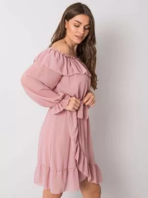 Rochie de zi stil spaniol roz - rochii de zi
