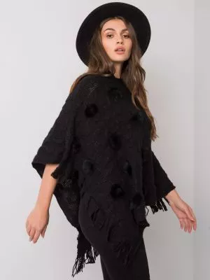 Poncho dama negru - pulovere