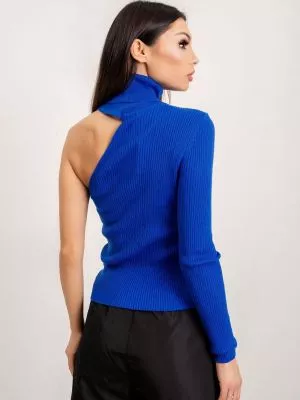 Pulover dama cu guler albastru - pulovere