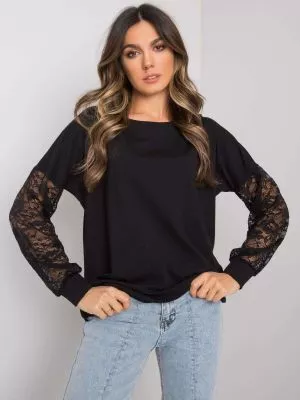 Bluza dama cu dantela negru - bluze