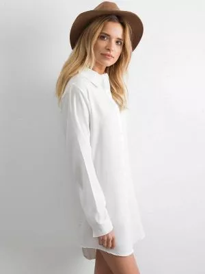 Rochie tip camasa alb - rochii de zi