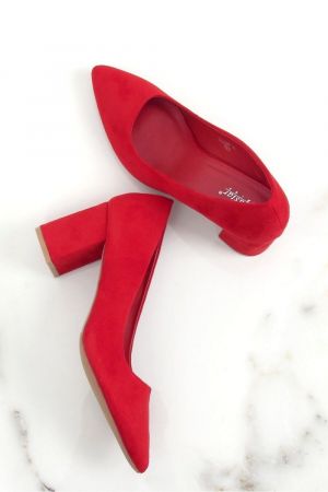 Pantofi cu toc rosu Inello - pantofi cu toc