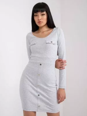 Rochie de zi bodycon gri - rochii de zi