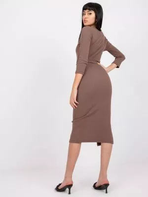 Rochie de zi bodycon maro - rochii de zi