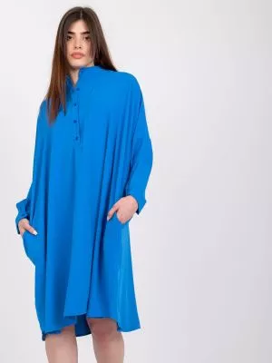 Rochie de zi supradimensionata albastru - rochii de zi