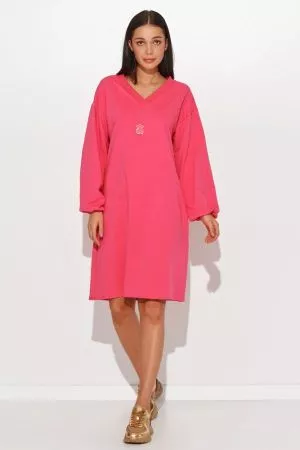 Rochie de zi supradimensionata  pink - rochii de zi