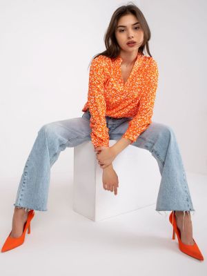 Bluza camasa dama portocaliu - bluze