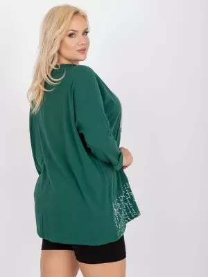 Bluza dama plus size verde - bluze
