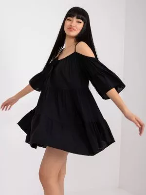 Rochie de zi casual negru - rochii de zi