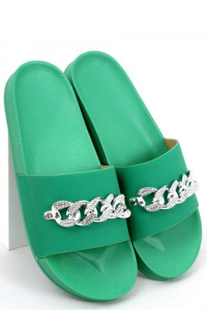 Papuci dama verde Inello - papuci dama