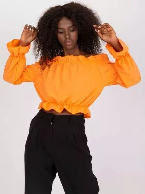 Bluza dama stil spaniol portocaliu - bluze