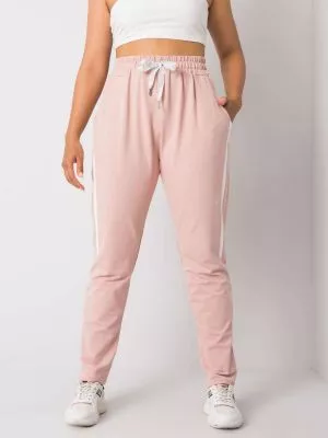 Pantaloni trening dama plus size roz - pantaloni