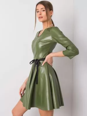 Rochie de zi evazata verde - rochii de zi