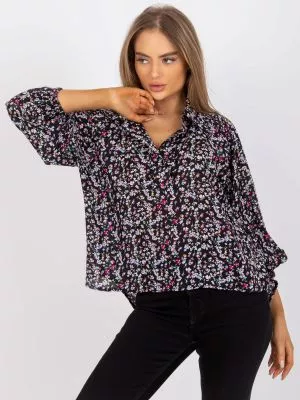 Bluza dama cu imprimeu negru - bluze