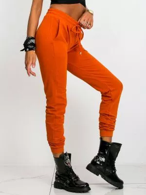 Pantaloni trening dama portocaliu - pantaloni