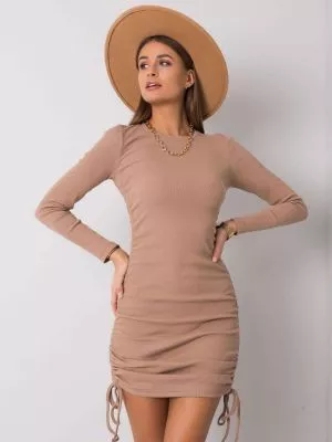 Rochie de zi bodycon bej - rochii de zi