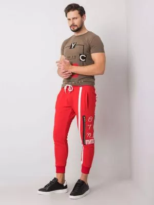 Pantaloni trening barbati rosu - pantaloni